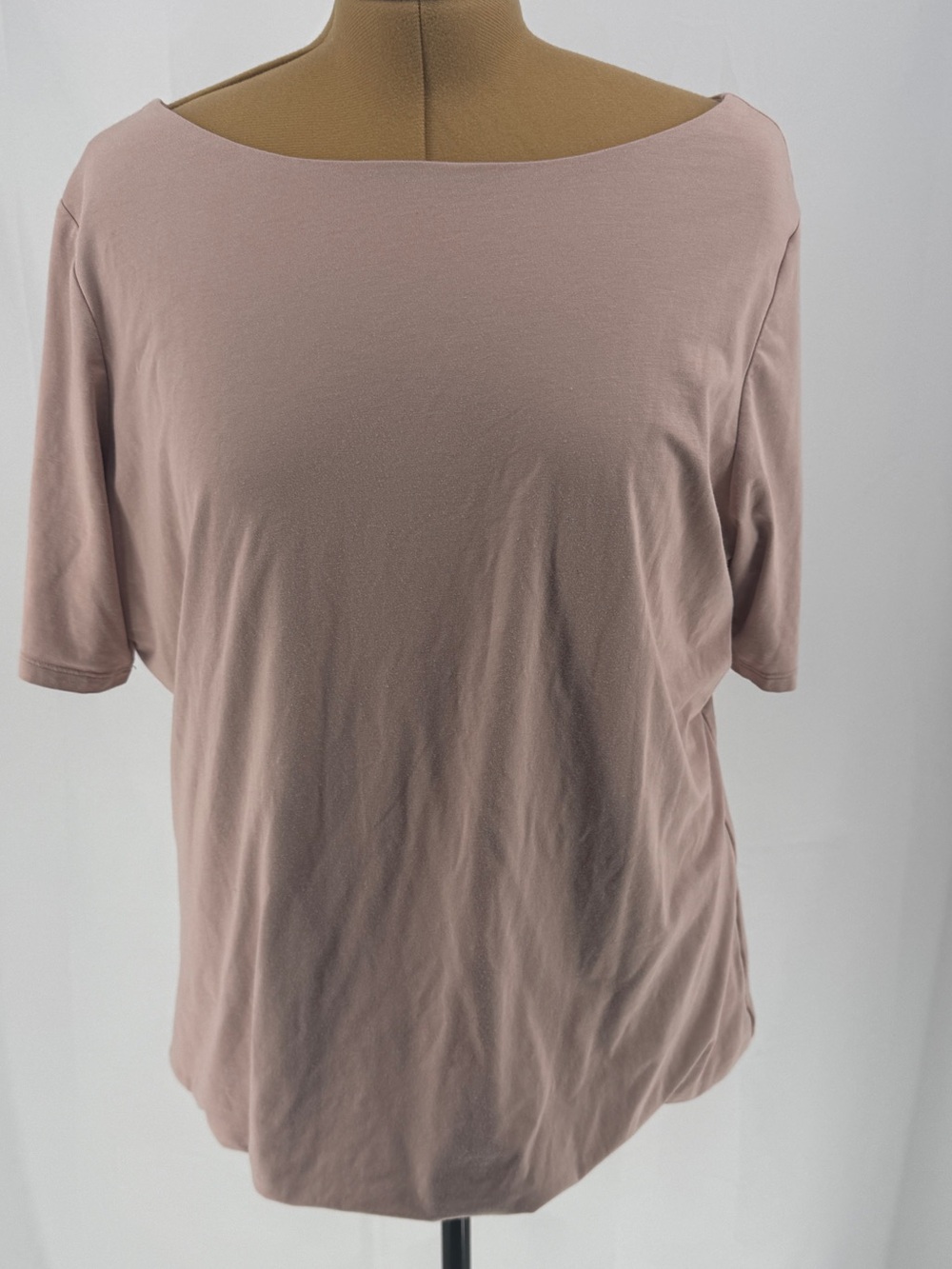 Banana Republic Short-Sleeve Boatneck Top in Dusty Rose 0070